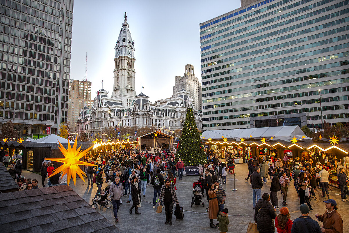 Christmas Village in Philadelphia/ Love Park Press Pictures