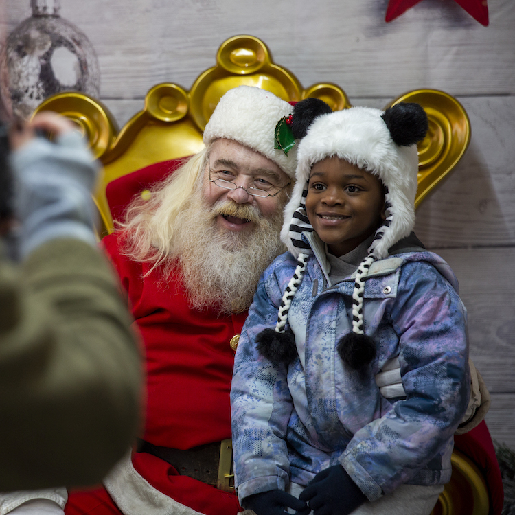 Christmas Village in Philadelphia 2021 Santa